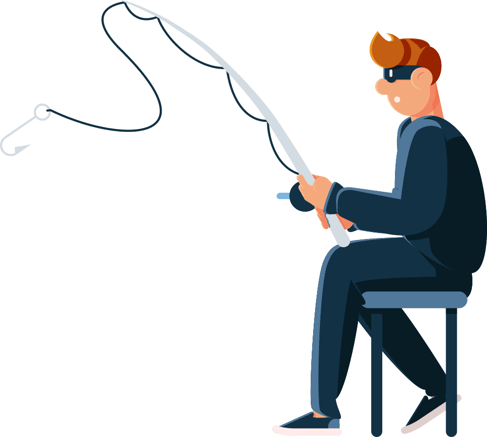 Illustration eines Phishing-Angriffs